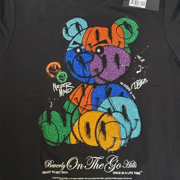 New Left Point Sweatshirt Bear in Emotions *Size L